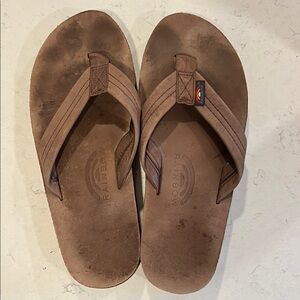 Rainbow Men's Tan Flip-Flops size Medium (8.5-9.5)